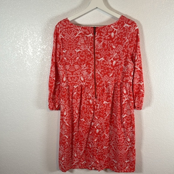 Old Navy Orange Forest Creatures Shift Dress Size Medium Tall - Picture 4 of 7